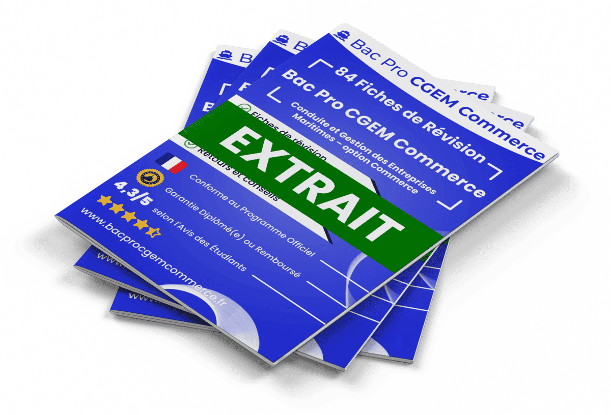 15 Fiches Révision gratuites Bac Pro CGEM Commerce